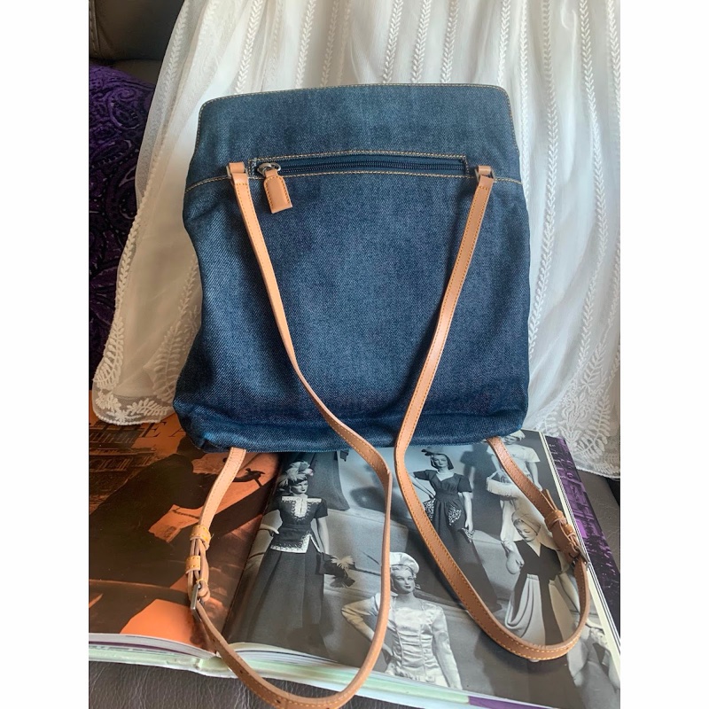 迪奧 背包 後背包 後背包 雙肩包 丹寧 中古  中古包背囊 牛仔 牛仔布 vintage dior malice pearl denim backpack-7