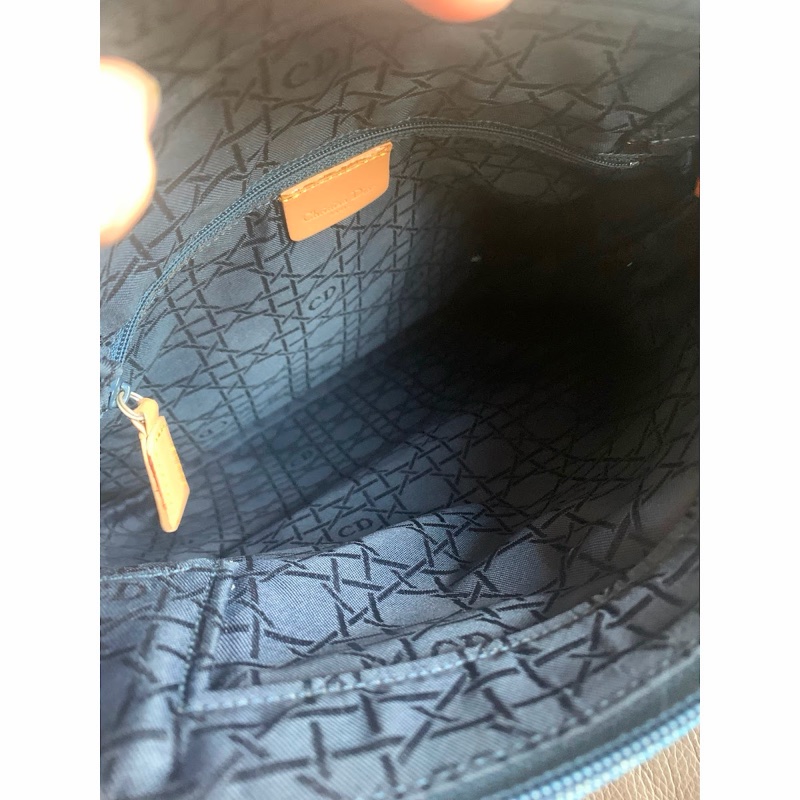 迪奧 背包 後背包 後背包 雙肩包 丹寧 中古  中古包背囊 牛仔 牛仔布 vintage dior malice pearl denim backpack-17