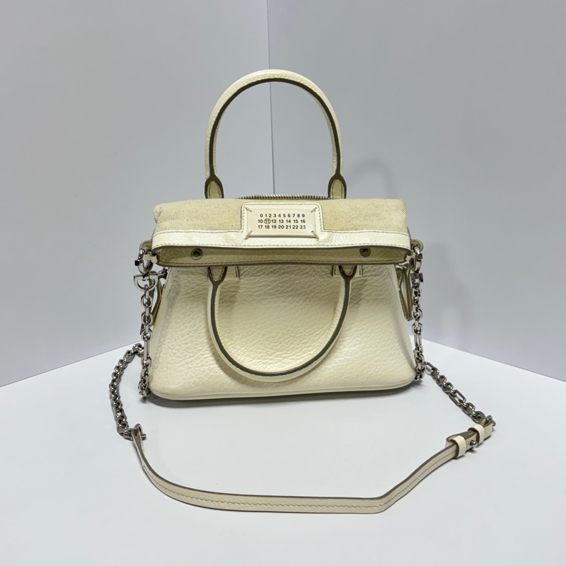 【超!級!新】 MaisonMargiela 馬吉拉 5AC 經典純 白色斜背包(專櫃78,000)-8