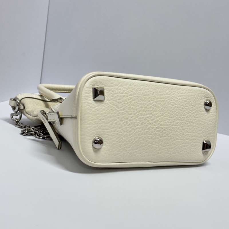 【超!級!新】 MaisonMargiela 馬吉拉 5AC 經典純 白色斜背包(專櫃78,000)-14