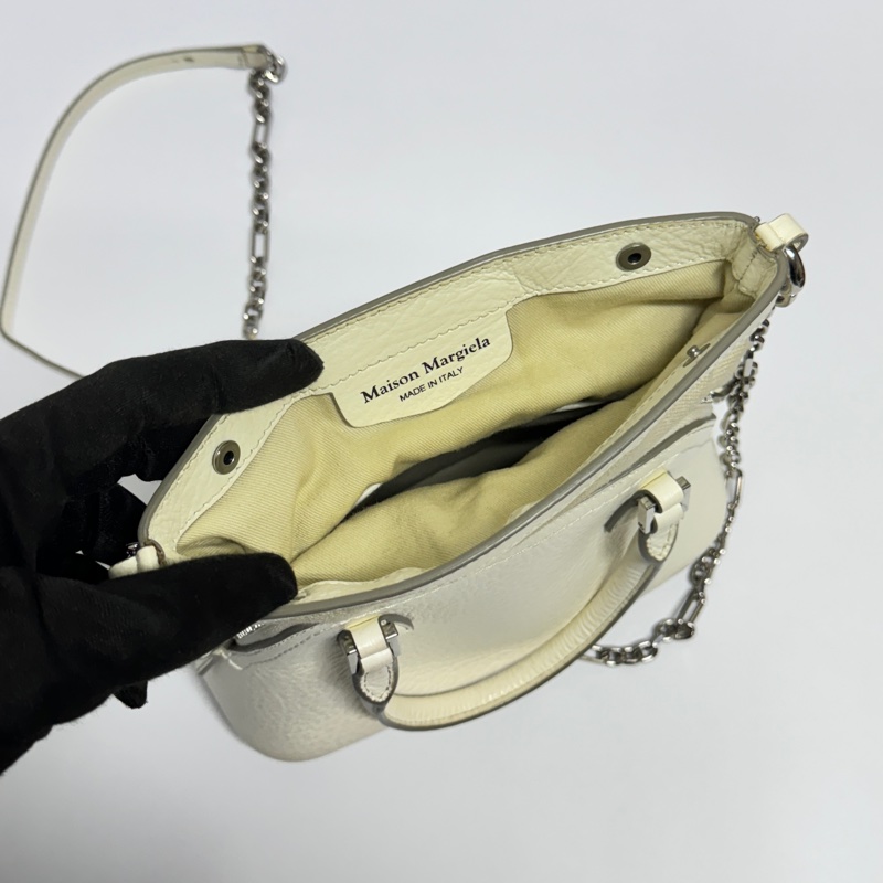 【超!級!新】 MaisonMargiela 馬吉拉 5AC 經典純 白色斜背包(專櫃78,000)-17