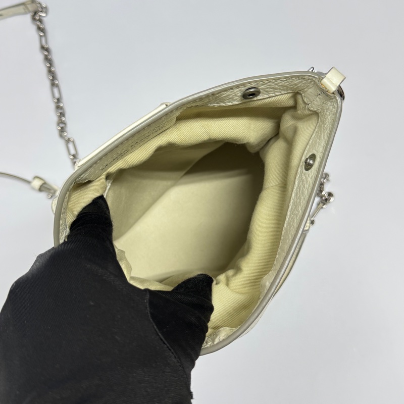 【超!級!新】 MaisonMargiela 馬吉拉 5AC 經典純 白色斜背包(專櫃78,000)-18