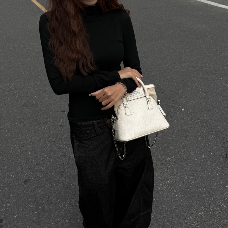 【超!級!新】 MaisonMargiela 馬吉拉 5AC 經典純 白色斜背包(專櫃78,000)-20