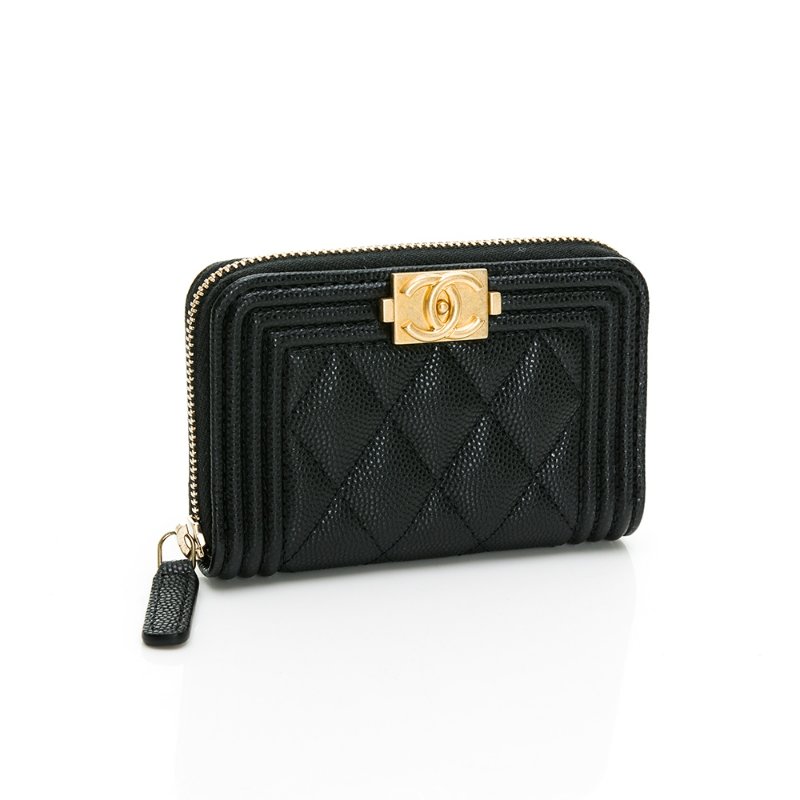 💎Han's house精品服飾💎CHANEL香奈兒 Boy系列經典荔紋牛皮零錢包-2