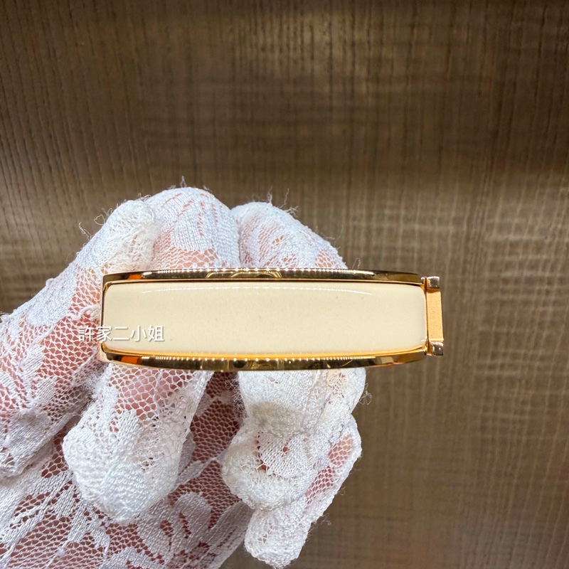 Hermes 97.98新 奶油色/玫瑰金 Clic H 手環-7