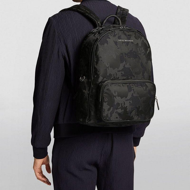 💎Han's house精品服飾💎 EMPORIO ARMANI EA 尼龍 防水 迷彩 後背包-3
