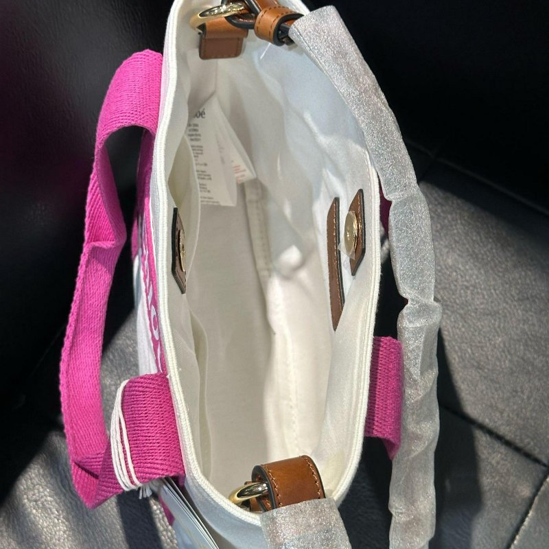 💎Han's house精品服飾💎CHLOE 粉色邊 小 托特包 有背帶 現-6