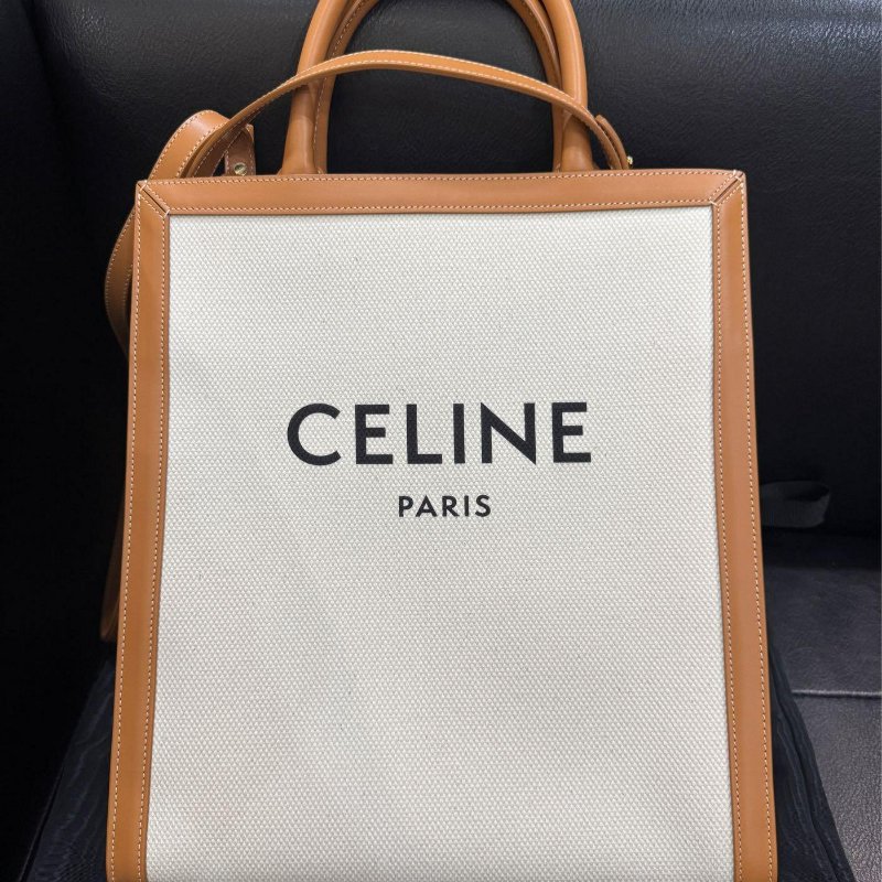 💎Han's house精品服飾💎CELINE tote 皮 直式 手提 斜背 托特 包 義大利製 33X28X7 現貨 原價63000-0