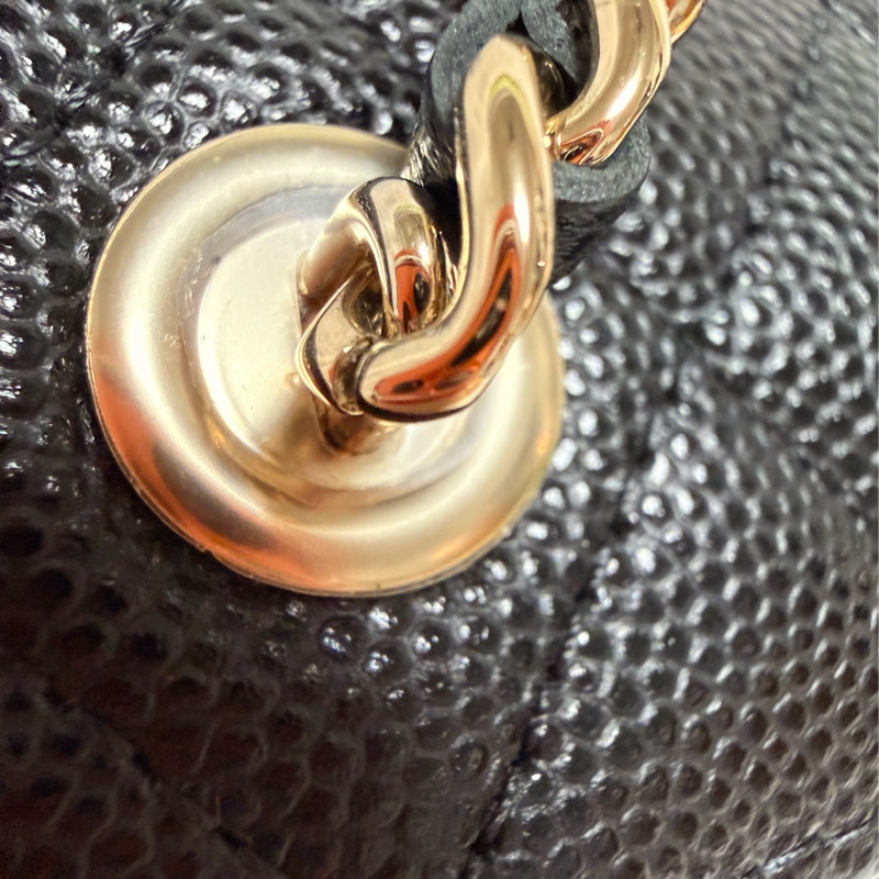 32開95新香奈兒黑金荔枝牛皮▫️香奈兒盒子包鏈條斜背包 小廢包 化妝包-26