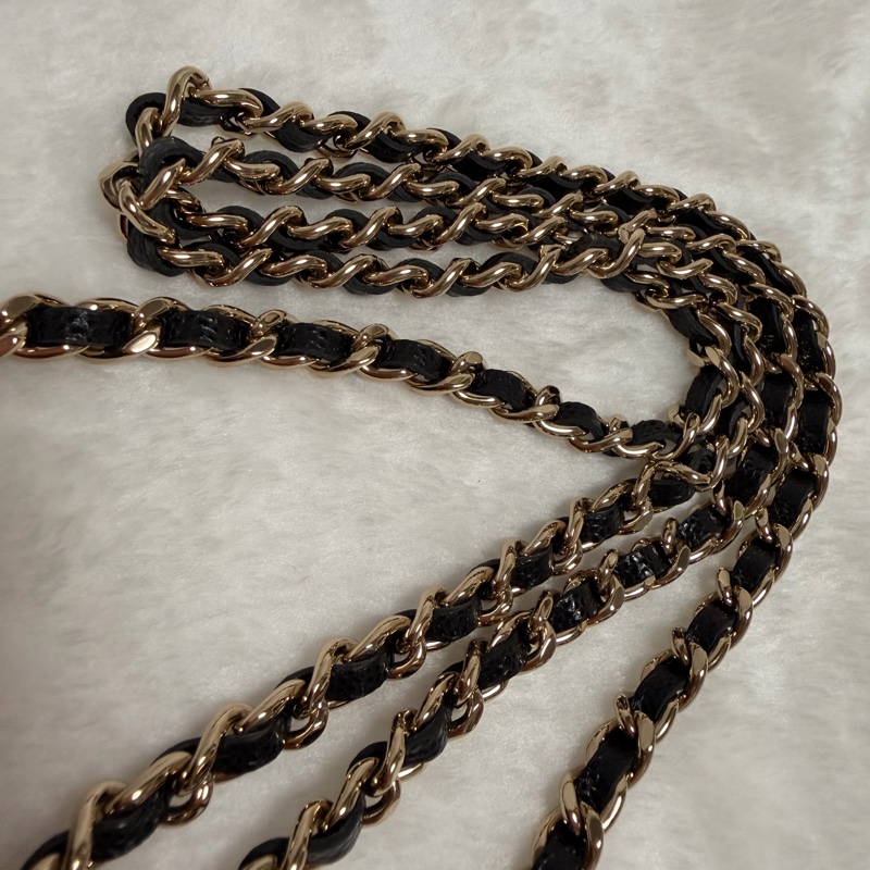 32開95新香奈兒黑金荔枝牛皮▫️香奈兒盒子包鏈條斜背包 小廢包 化妝包-29