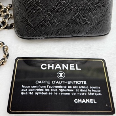 32開95新香奈兒黑金荔枝牛皮▫️香奈兒盒子包鏈條斜背包 小廢包 化妝包-37