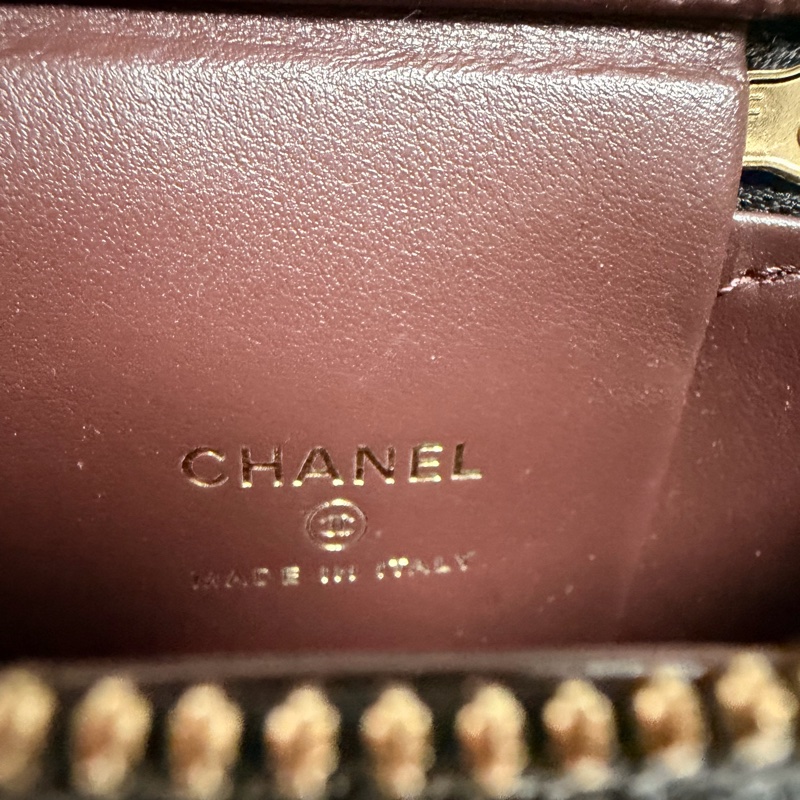 32開95新香奈兒黑金荔枝牛皮▫️香奈兒盒子包鏈條斜背包 小廢包 化妝包-39