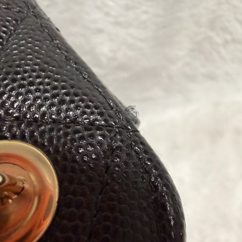 32開95新香奈兒黑金荔枝牛皮▫️香奈兒盒子包鏈條斜背包 小廢包 化妝包-41