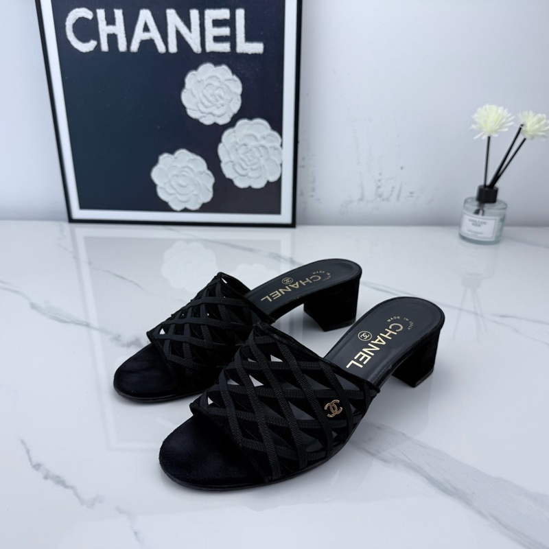 Chanel香奈兒 網紗鏤空金標拖鞋 35.5碼-9