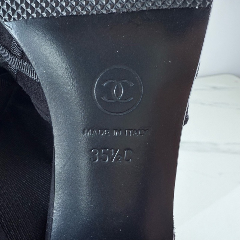 Chanel香奈兒 網紗鏤空金標拖鞋 35.5碼-14