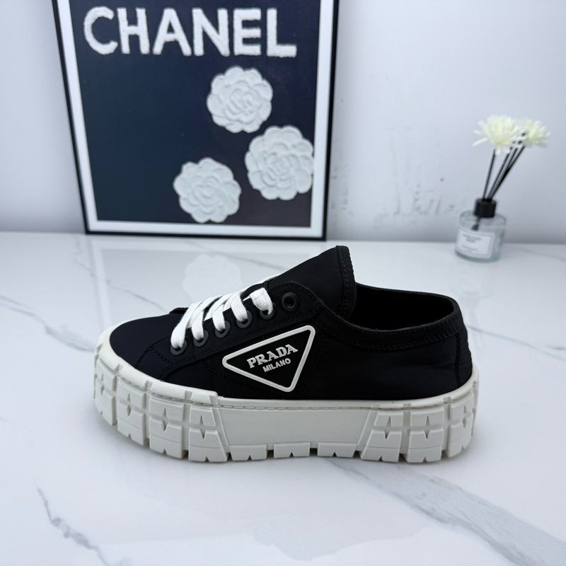 99新 Prada普拉達 黑色厚底餅乾鞋 36碼-5