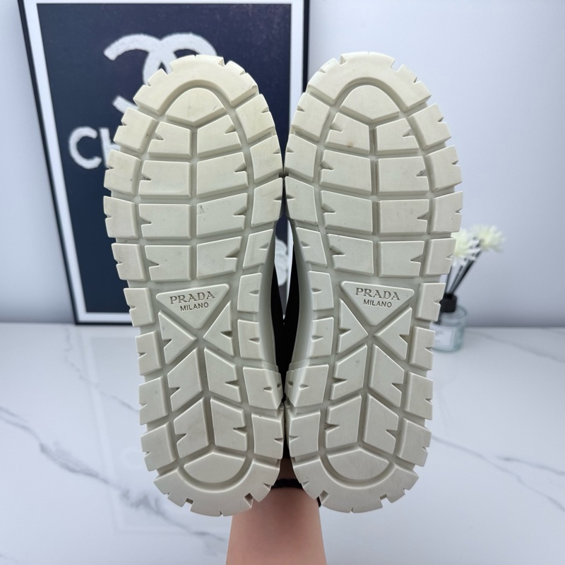 99新 Prada普拉達 黑色厚底餅乾鞋 36碼-6