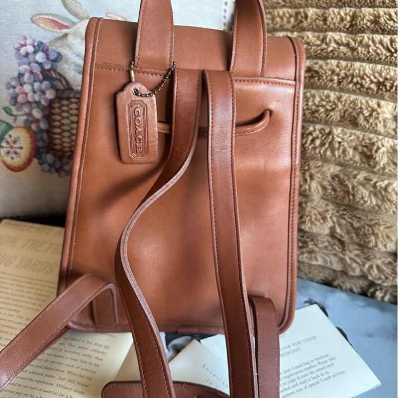 蔻馳 中古後背包 後背包 後背包 雙肩包 皮革 美式靈魂 中古  中古包背囊 經典款 迷你  美式復古 vintage coach mini backpack-10