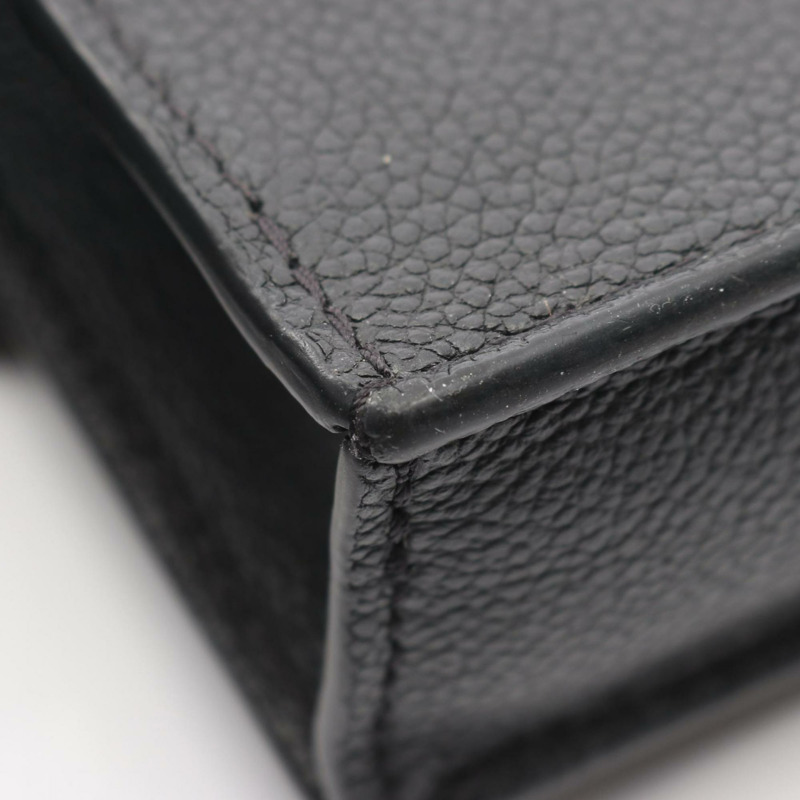 路易威登 Petite Sac Plat Bicolor 手提包，皮革，Monogram Empreinte 印花，女士，黑色/米色，M81416-4