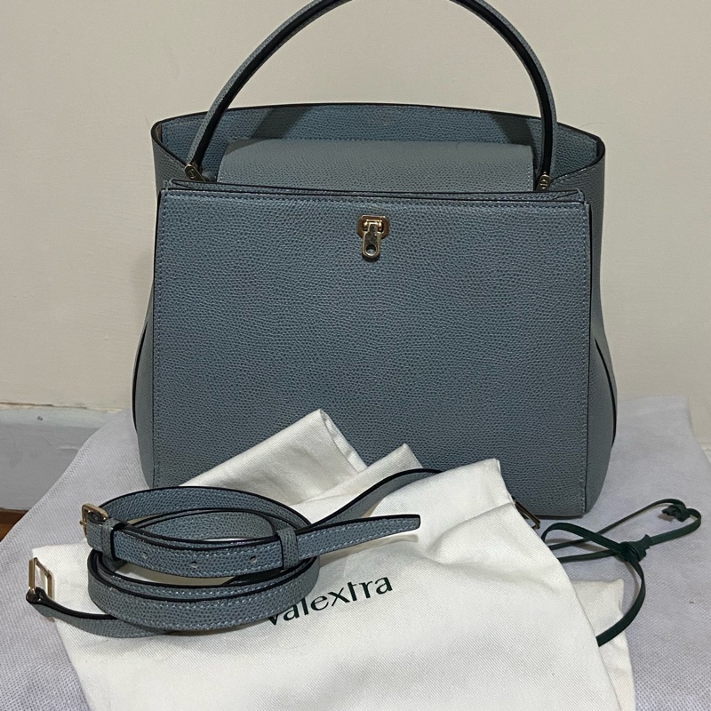 Valextra brera bag 中號 霧霾藍-1