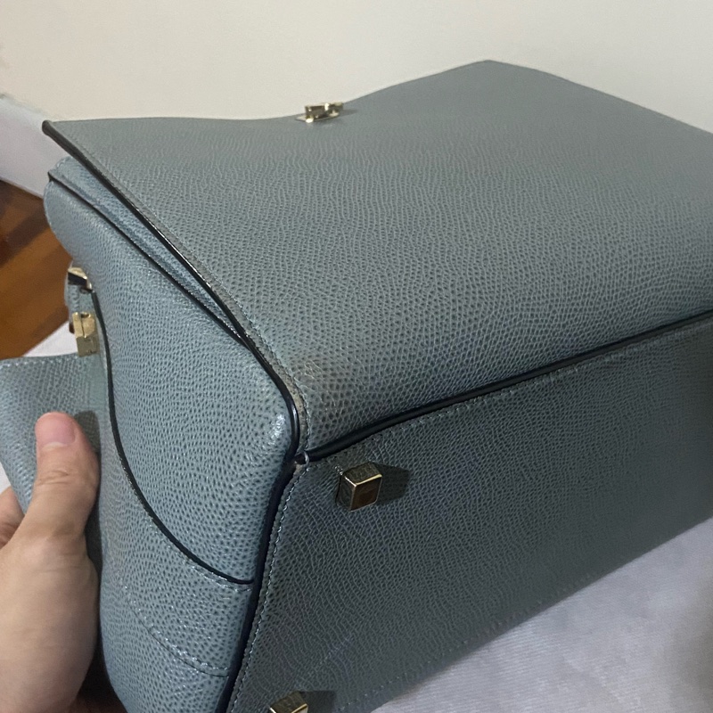 Valextra brera bag 中號 霧霾藍-10