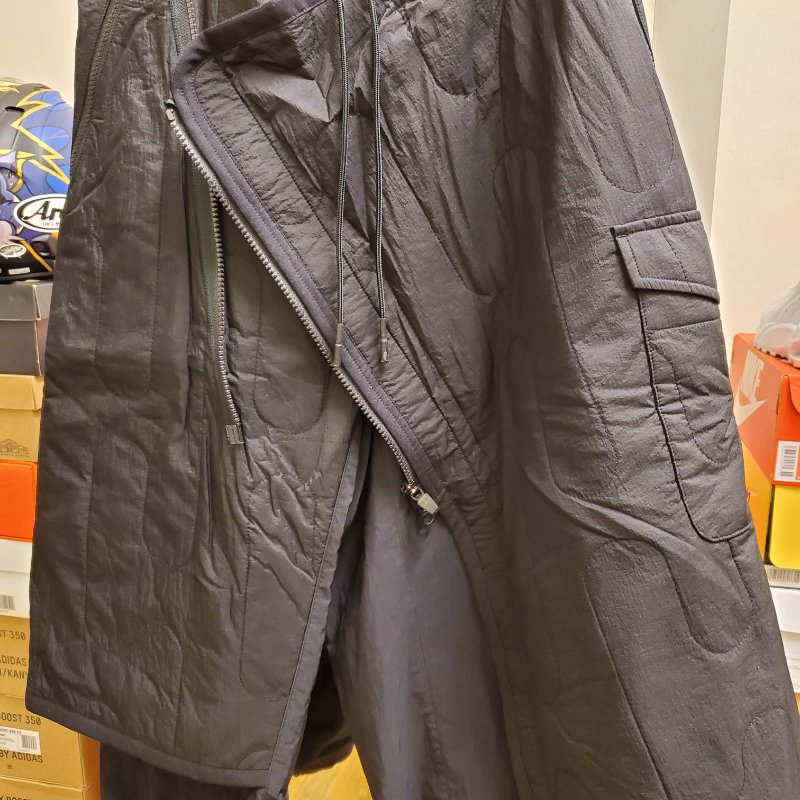 Y-3 Solid Color Asymmetrical Layered Wide-Leg Casual Pants HB3352-0