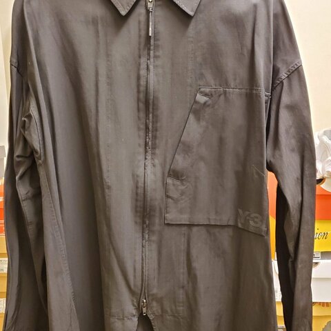 Y-3 Logo Pattern Zipper Shirt GV4224