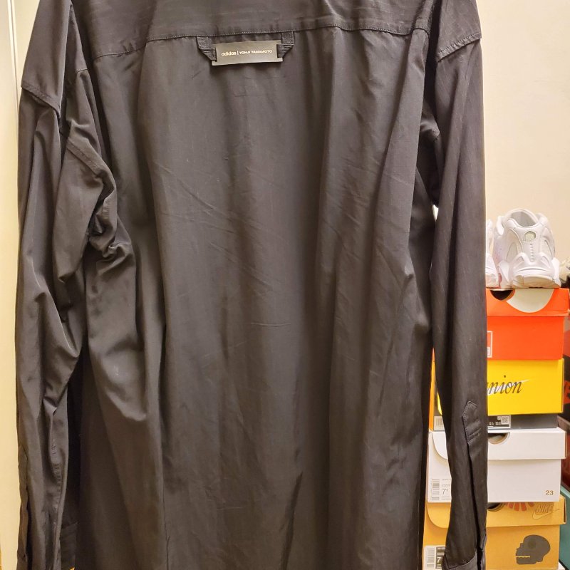 Y-3 Logo Pattern Zipper Shirt GV4224-1