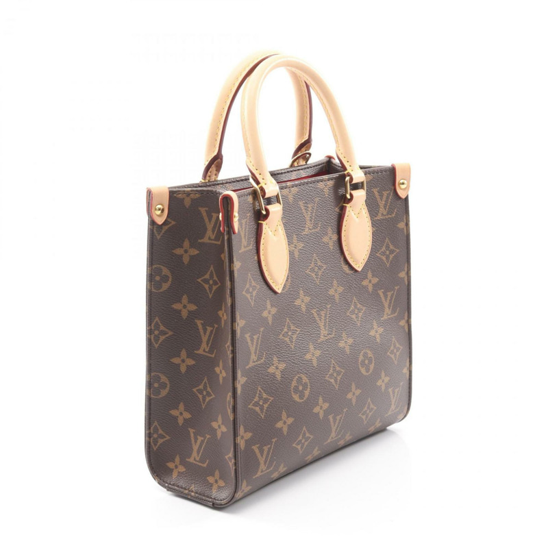 路易威登 Sac Plat BB 手提包,塗層帆布和皮革,Monogram 圖案,女士,棕色,M46265-1