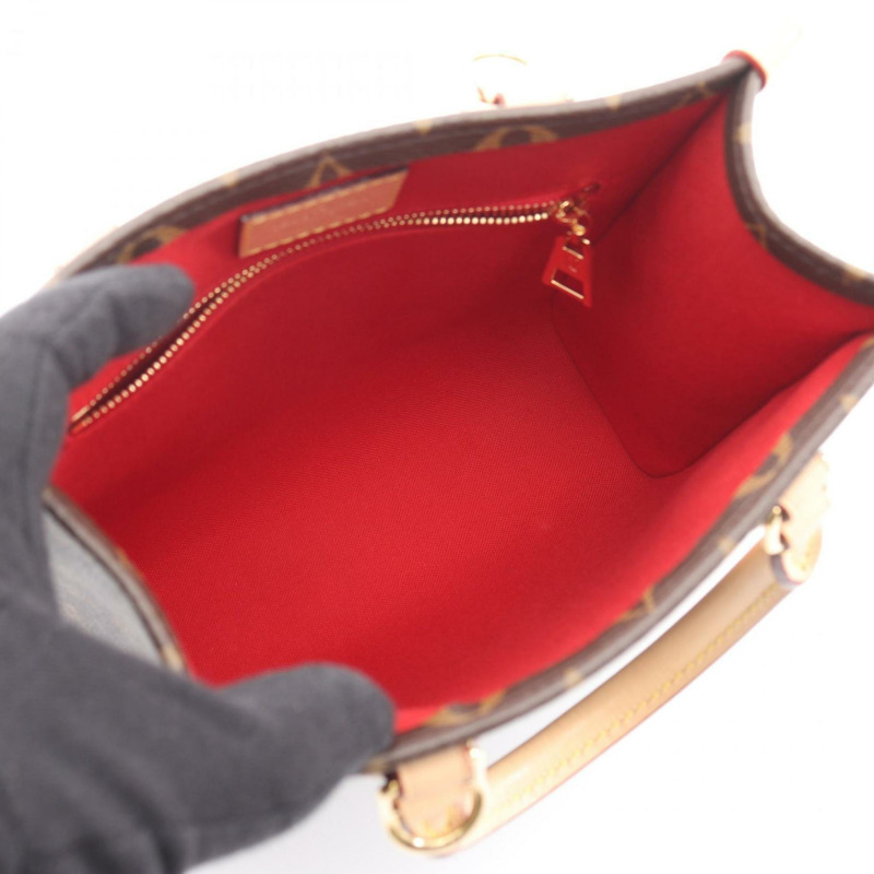 路易威登 Sac Plat BB 手提包,塗層帆布和皮革,Monogram 圖案,女士,棕色,M46265-2