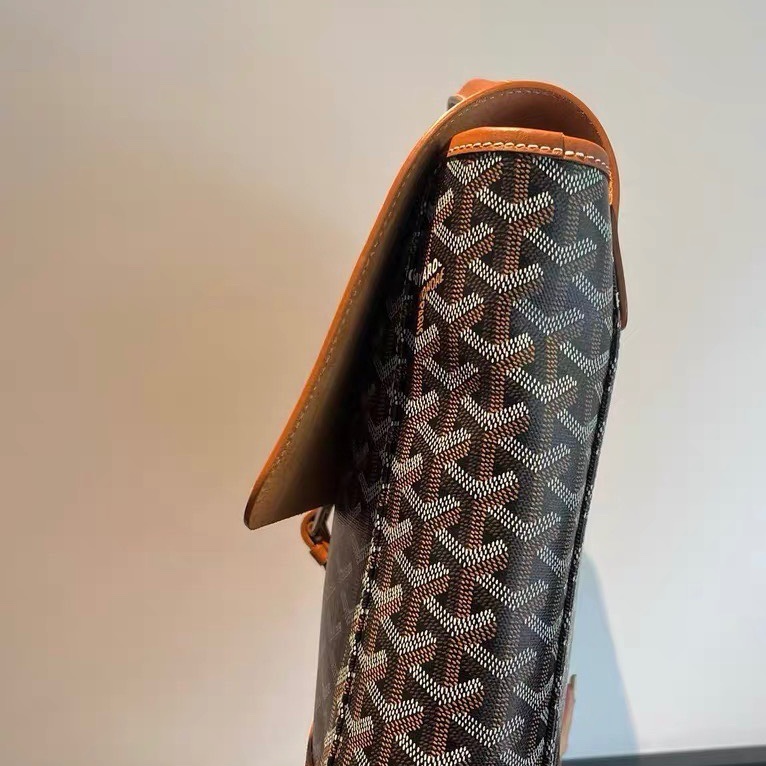 Goyard 棕色拼老花 Citadin 公事包38×28 98新配件塵袋-4