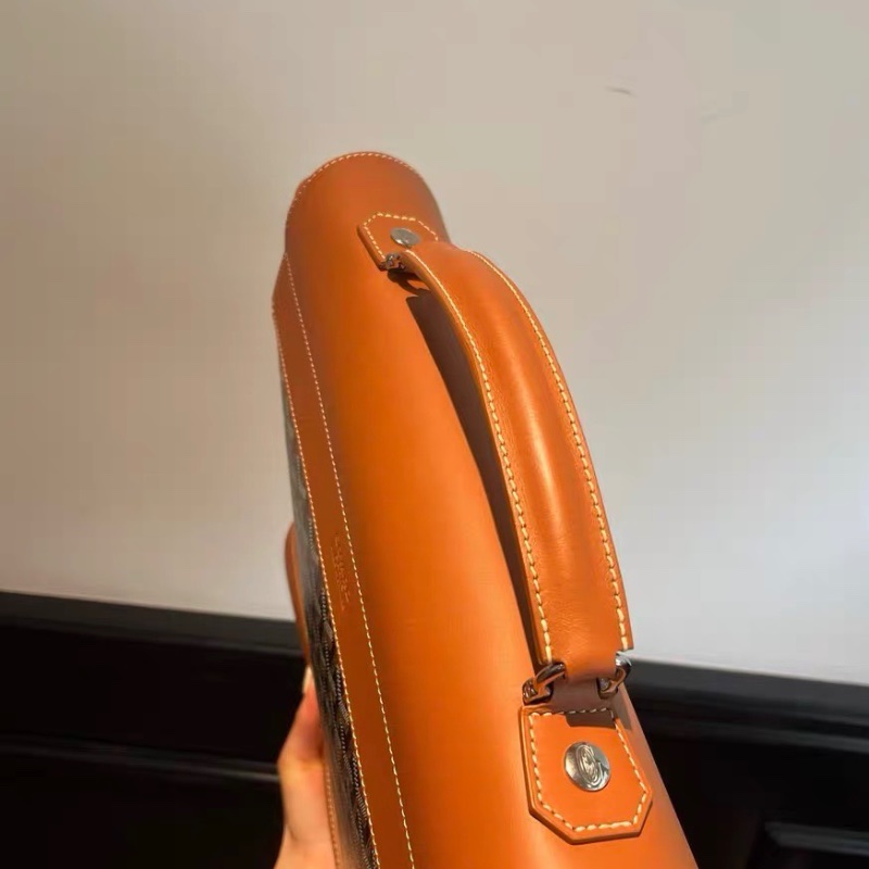 Goyard 棕色拼老花 Citadin 公事包38×28 98新配件塵袋-6