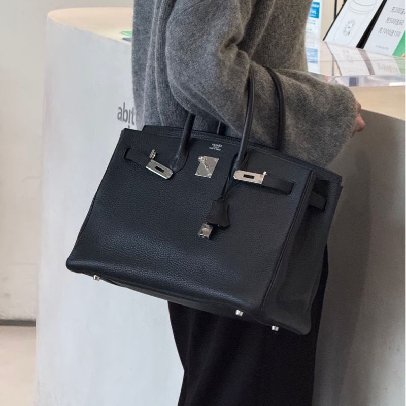 #全網最低鉑金包 #免配貨🔥 愛馬仕黑銀Birkin35 Togo皮🈶鎖具-1