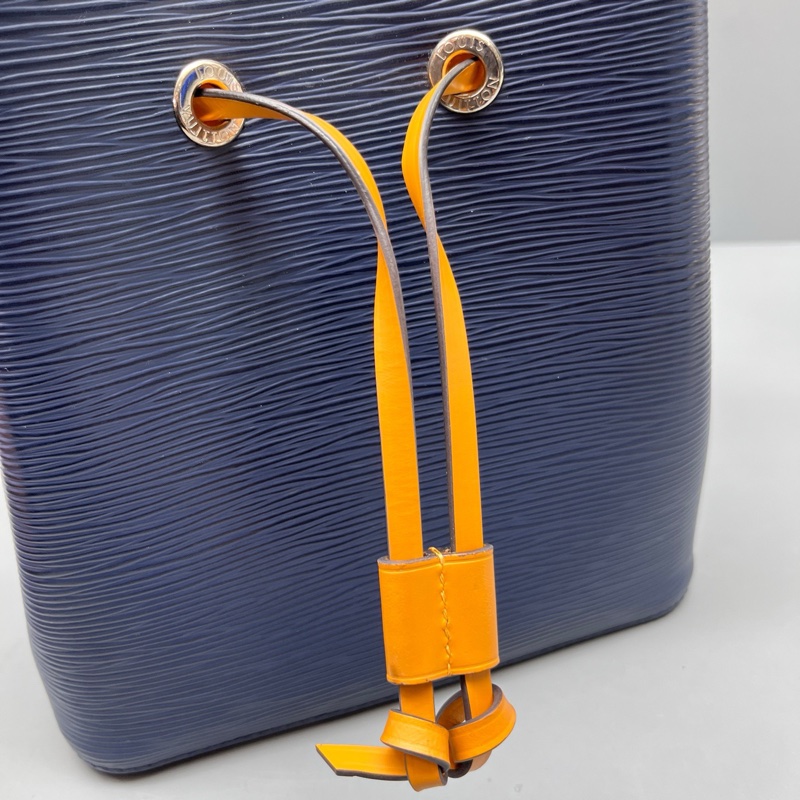 LouisVuitton 路易威登深藍色水波紋抽繩水桶包 尺寸20*20 🈚附件-5