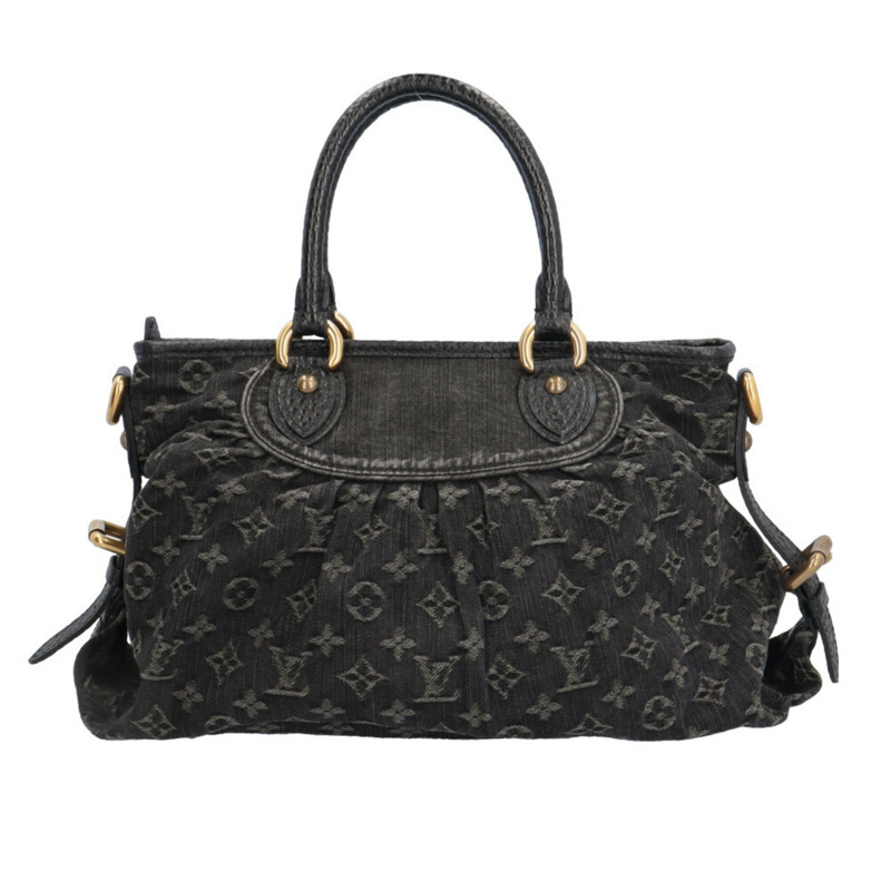 路易威登 Neo Cavie MM Monogram Denim 單肩包,M95351,黑色,女士,二手,雙向手提-2