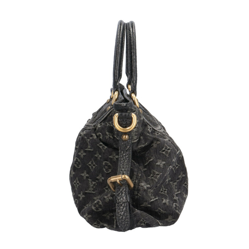 路易威登 Neo Cavie MM Monogram Denim 單肩包,M95351,黑色,女士,二手,雙向手提-3