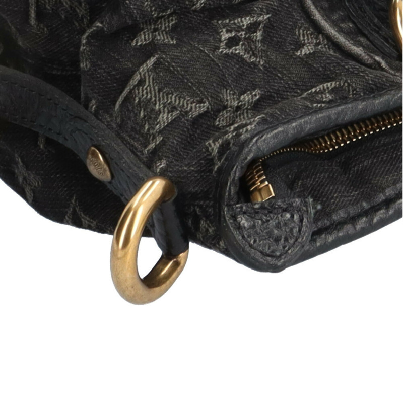 路易威登 Neo Cavie MM Monogram Denim 單肩包,M95351,黑色,女士,二手,雙向手提-9