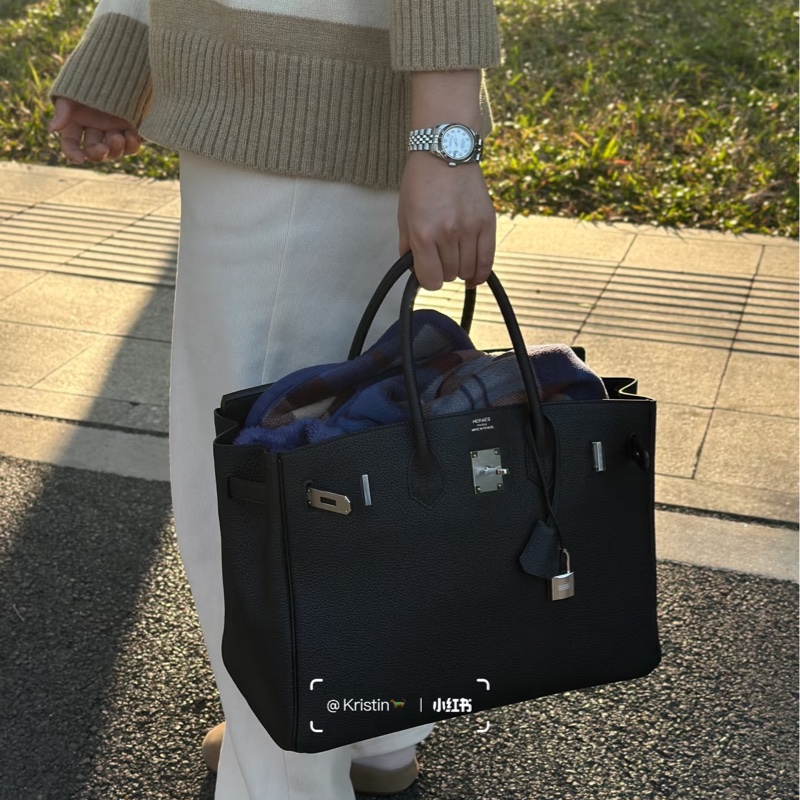 #全網最低鉑金包 #免配貨🔥 愛馬仕黑銀Birkin35 Togo皮🈶鎖具-2