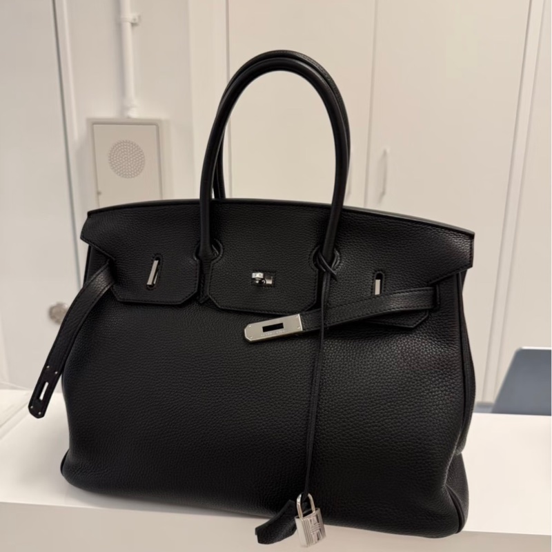 #全網最低鉑金包 #免配貨🔥 愛馬仕黑銀Birkin35 Togo皮🈶鎖具-3