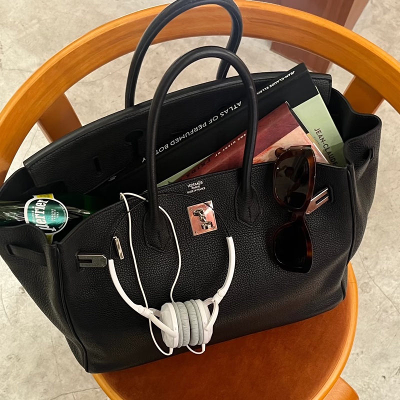 #全網最低鉑金包 #免配貨🔥 愛馬仕黑銀Birkin35 Togo皮🈶鎖具-8