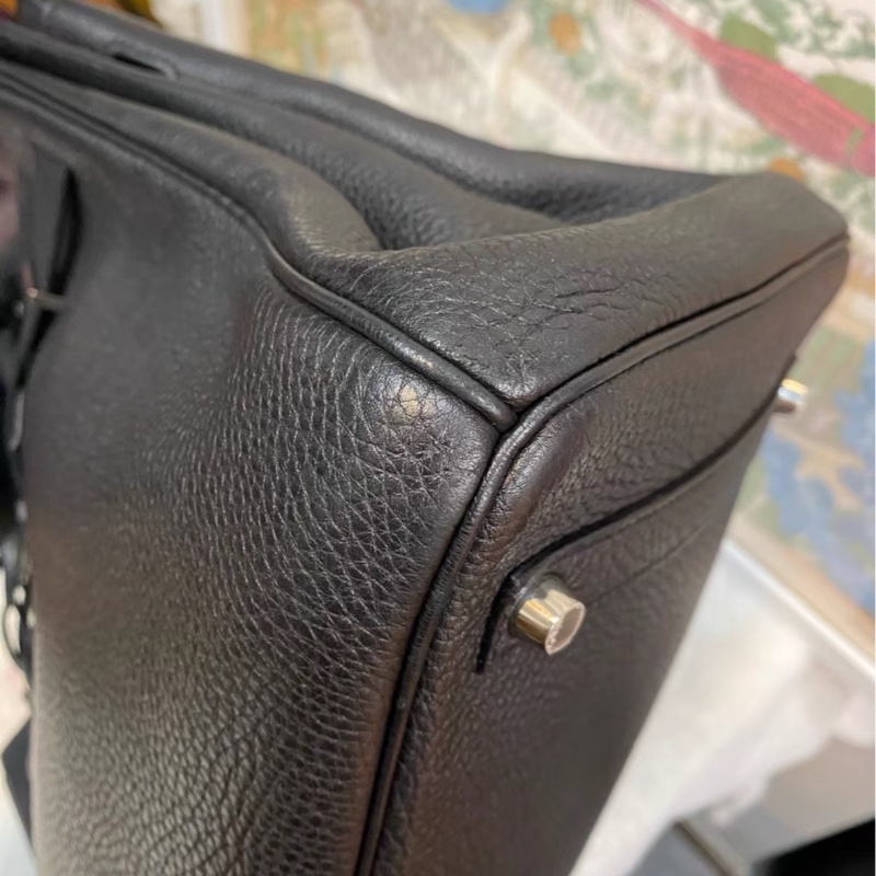 #全網最低鉑金包 #免配貨🔥 愛馬仕黑銀Birkin35 Togo皮🈶鎖具-15