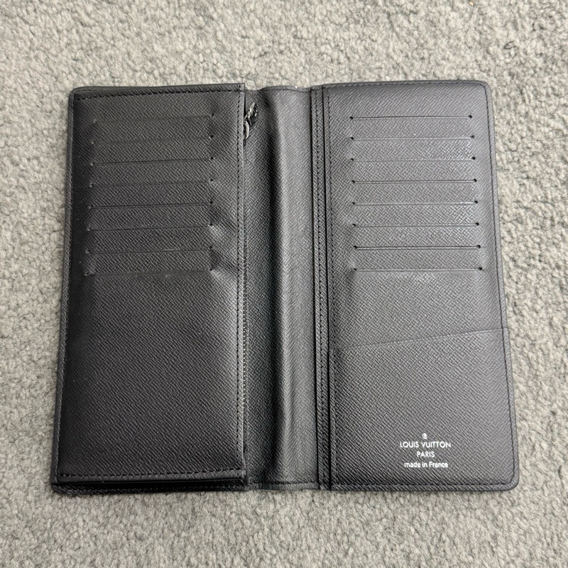 LouisVuitton路易威登 黑武士老花 BRAZZA 長錢包 對折款錢包 尺寸約19×10cm-9