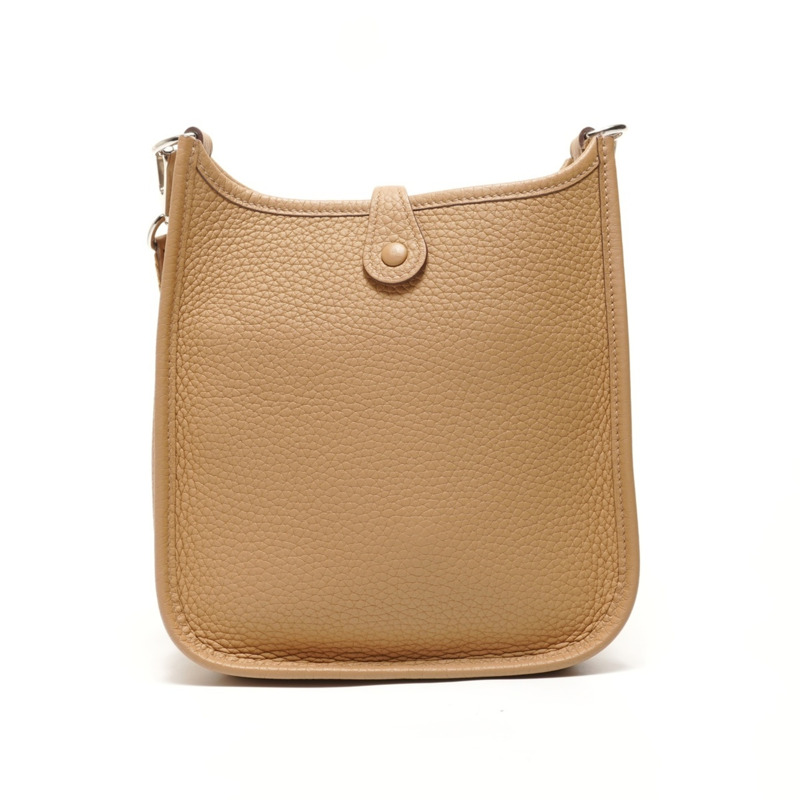 愛馬仕 Evelyne TPM Taurillon 皮革肩背包，B 印記，米色-1