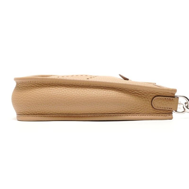 愛馬仕 Evelyne TPM Taurillon 皮革肩背包，B 印記，米色-3