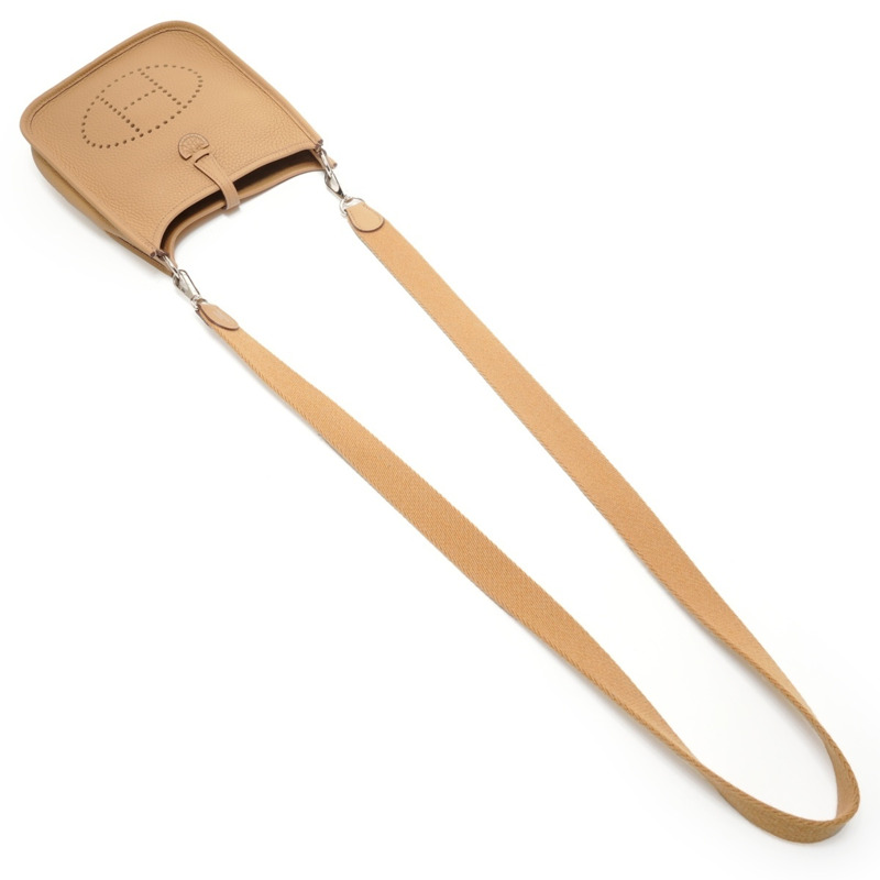 愛馬仕 Evelyne TPM Taurillon 皮革肩背包，B 印記，米色-7