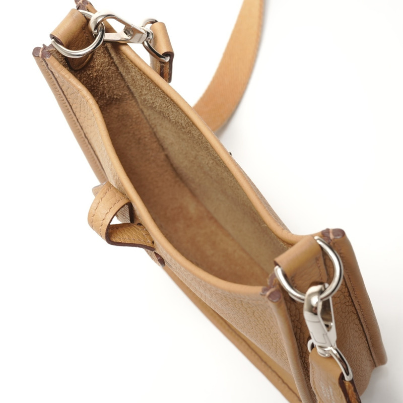 愛馬仕 Evelyne TPM Taurillon 皮革肩背包，B 印記，米色-9