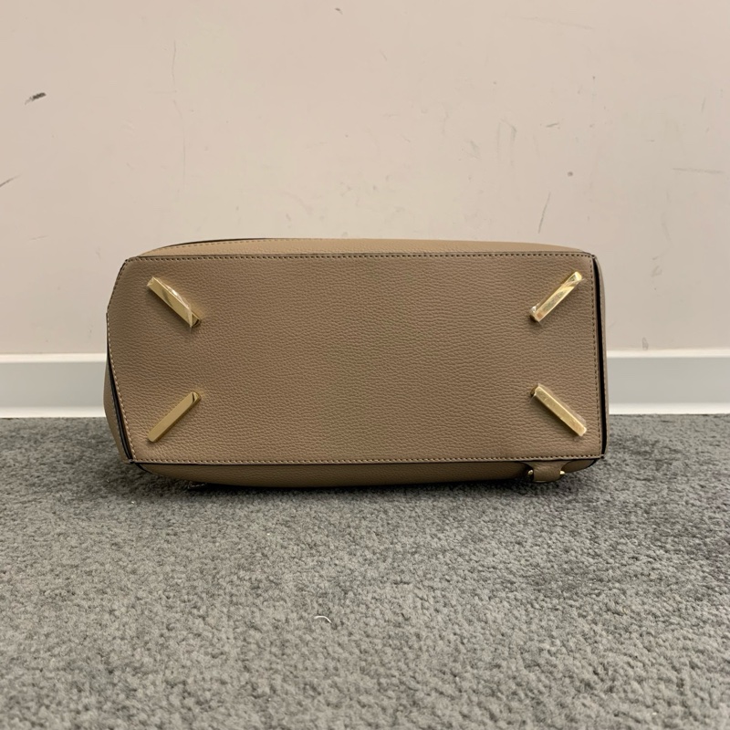 98新 Loewe 羅意威 puzzle中號沙色幾何包 手提斜挎包 底長29 附件肩帶-4