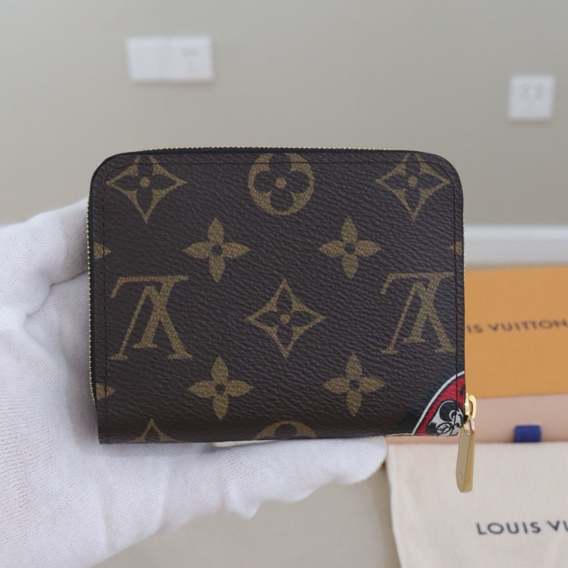 LouisVuitton路易威登 山本寬齋限量短款拉鍊錢包零錢包,尺寸11*8.5*2 配件盒子防塵袋-1