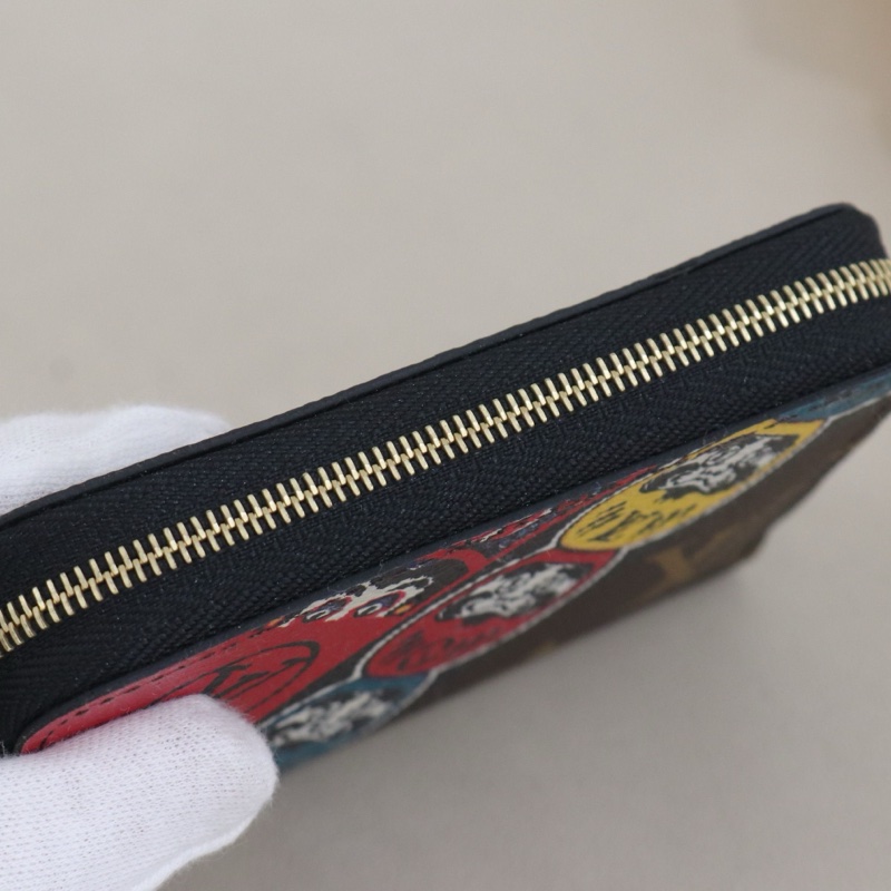 LouisVuitton路易威登 山本寬齋限量短款拉鍊錢包零錢包,尺寸11*8.5*2 配件盒子防塵袋-7