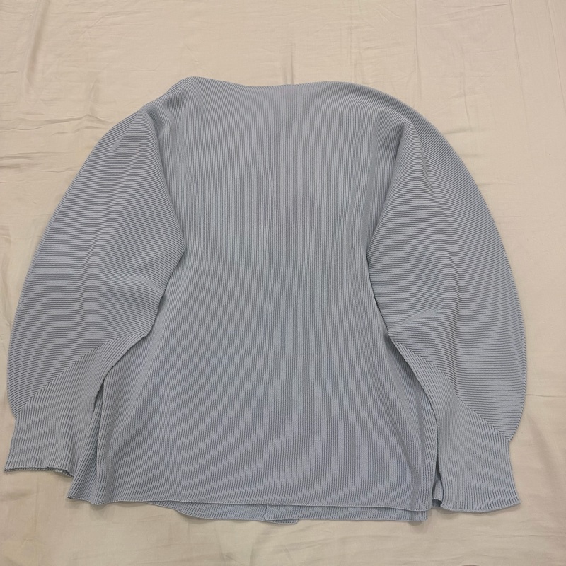 Homme Plisse V領鈕扣開襟衫-1